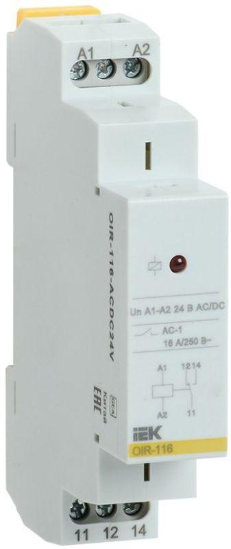 реле промежуточное oir 1 конт. (16а) 24в ac/dc iek oir-116-acdc24v от BTSprom.by
