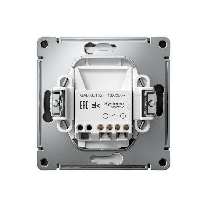  Выключатель 1-кл. ArtGallery 10AX с подсветкой быстрозажим. клем. механизм базальт SE GAL001413S фото в каталоге от BTSprom.by