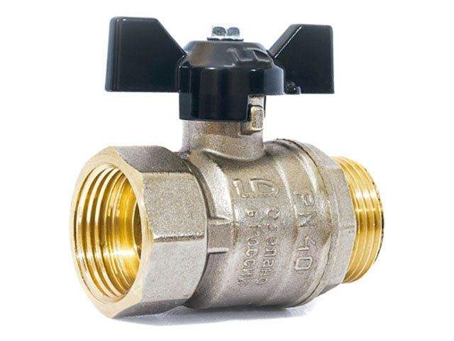 кран шаровый 1/2" нар.-вн. бабочка pn40, ld ld.47.302.15 от BTSprom.by