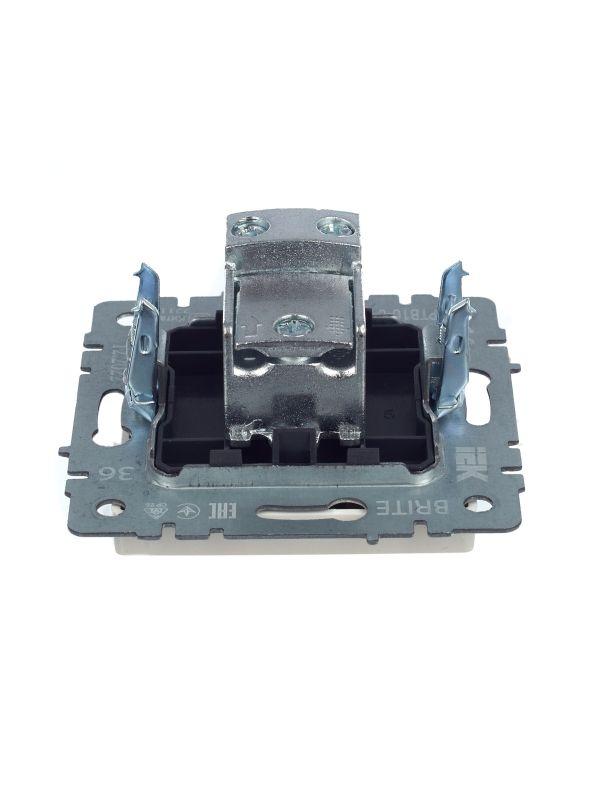  Розетка телевизионная проходная TV СП Brite РТВ10-0-БрЖ механизм жемчуж. IEK BR-A10-P-K36 фото в каталоге от BTSprom.by