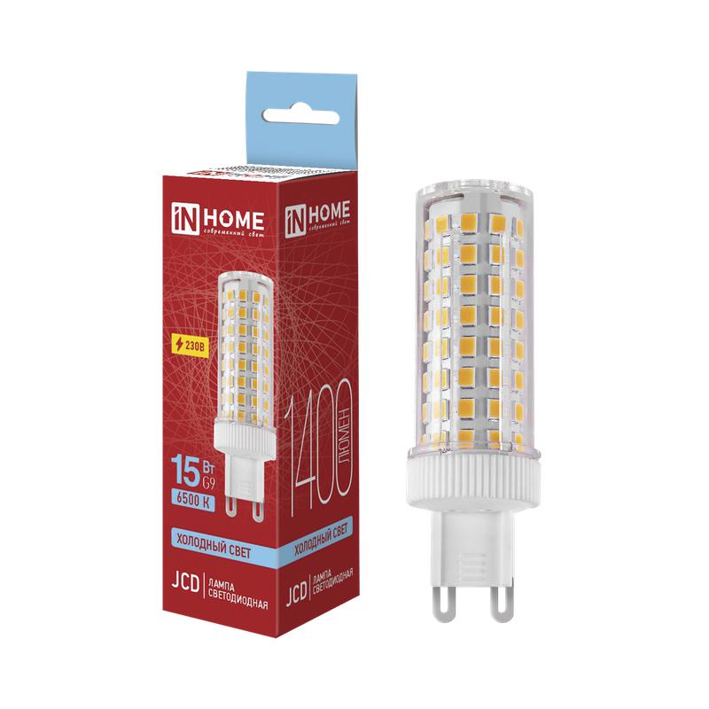 лампа светодиодная led-jcd 15вт 6500к g9 1400лм 230в in home 4690612065397 от BTSprom.by