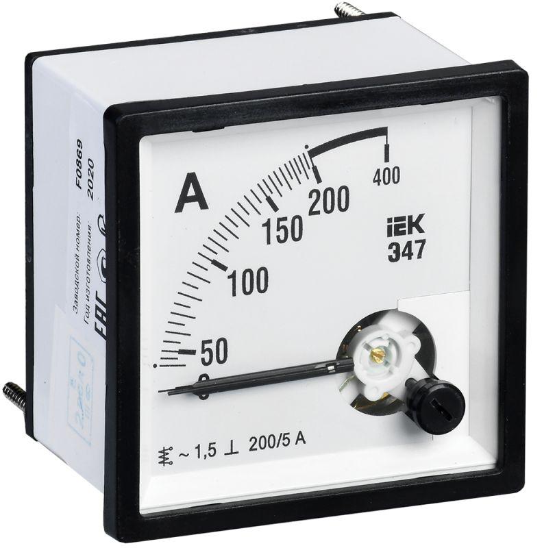 амперметр э47 96х96мм 200/5а кл. точн. 1.5 iek ipa20-6-0200-e от BTSprom.by