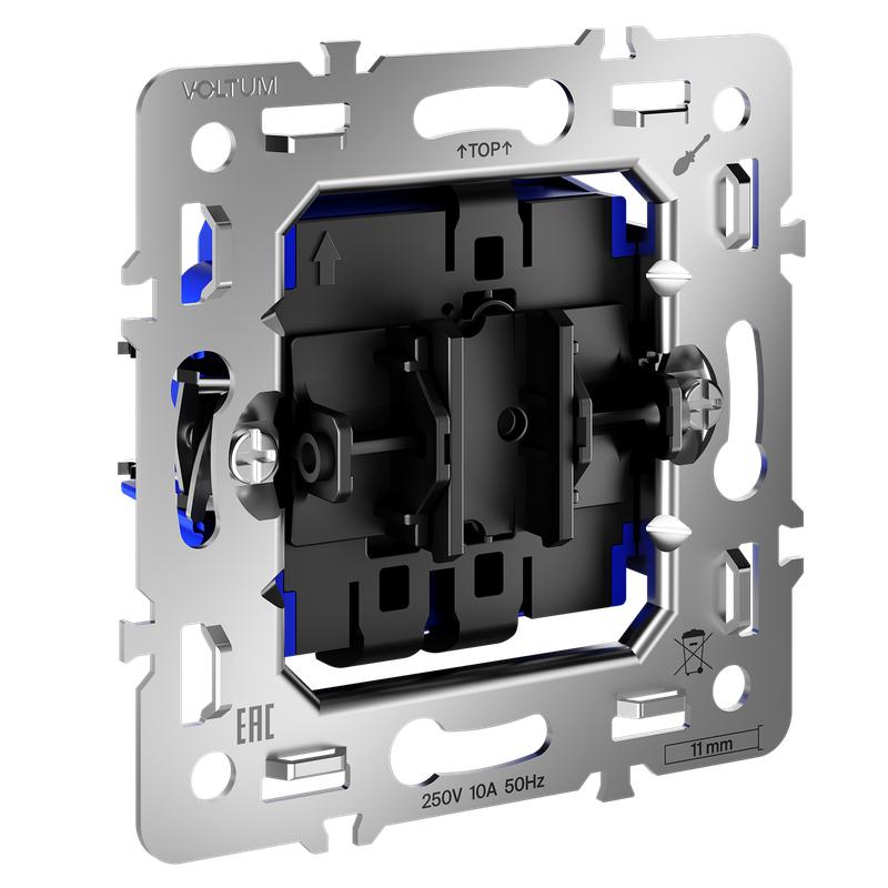 переключатель проходной 1-кл. s70 10а механизм voltum vls0103m от BTSprom.by