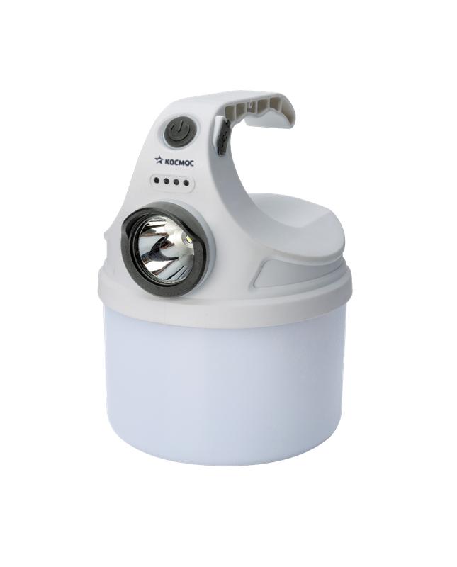 фонарь аккумуляторный кемпинговый походный 10вт smd led+2вт led li-ion 18650 800ма.ч корпус abs-пластик индикатор уровня заряда usb-шнур матовый рассеиватель космос koc614lit от BTSprom.by