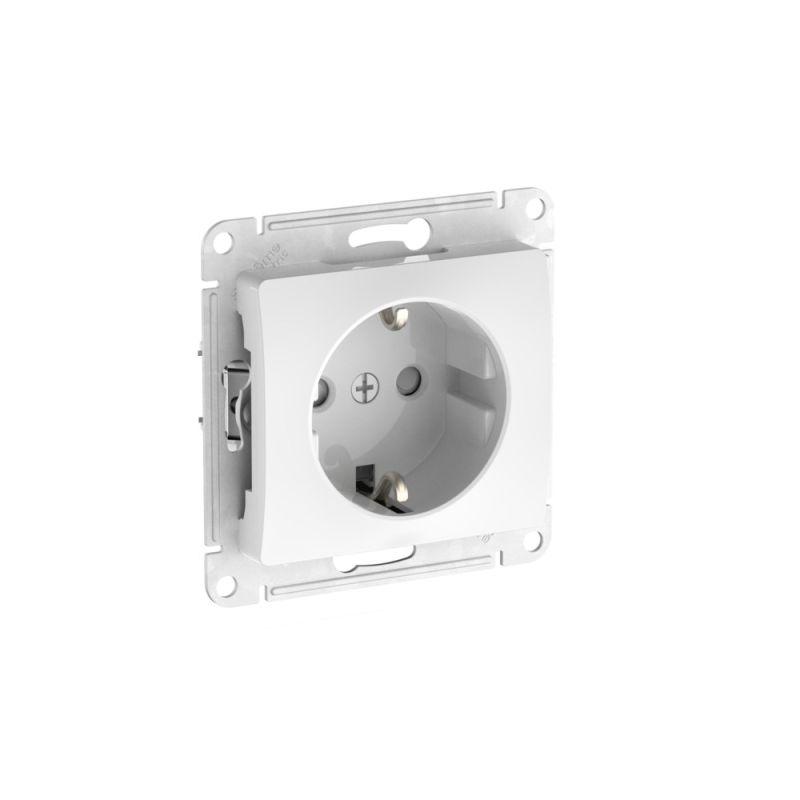 розетка glossa 16а с заземл. защ. шторки быстрозажим. клем. механизм бел. se gsl000145s от BTSprom.by