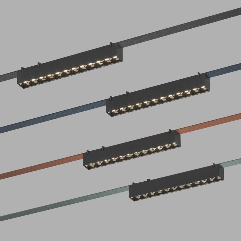  Светильник для трека-ремня Belty Grill 12Вт 3000К IP20 48В DC 323х40х45 RA90 24град. со светодиодом алюм. черн. DENKIRS 760237 фото в каталоге от BTSprom.by