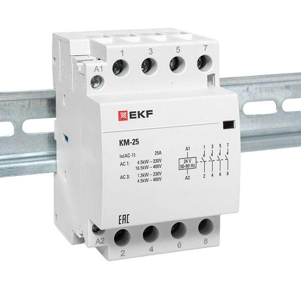  Контактор модульный 4NО 3мод. 24В AC КМ 25А PROxima EKF km-3-25-40-24v фото в каталоге от BTSprom.by