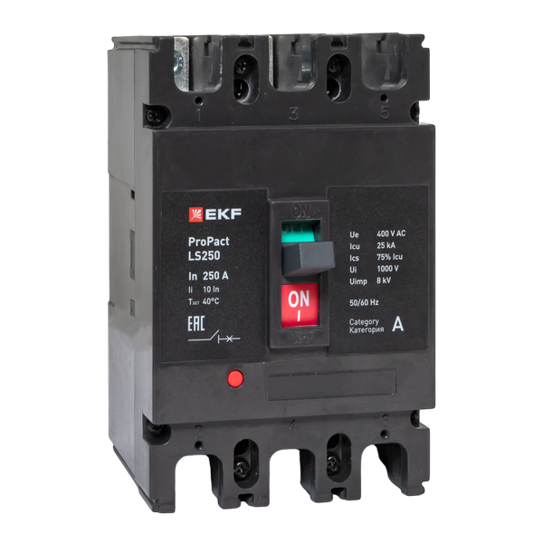 выключатель автоматический ls250 25ка 3p 250а propact ekf mccb-250-25-3-250-ls от BTSprom.by