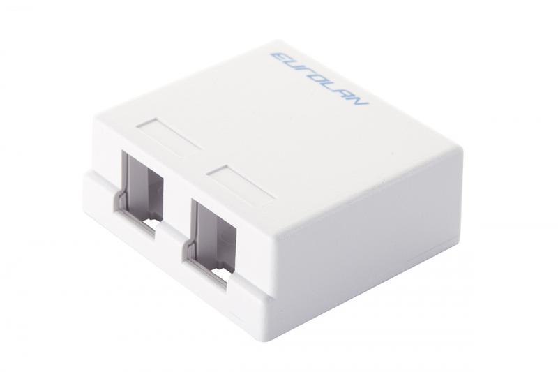 коробка настенная 2-порт. бел. eurolan 12b-00-02wt от BTSprom.by