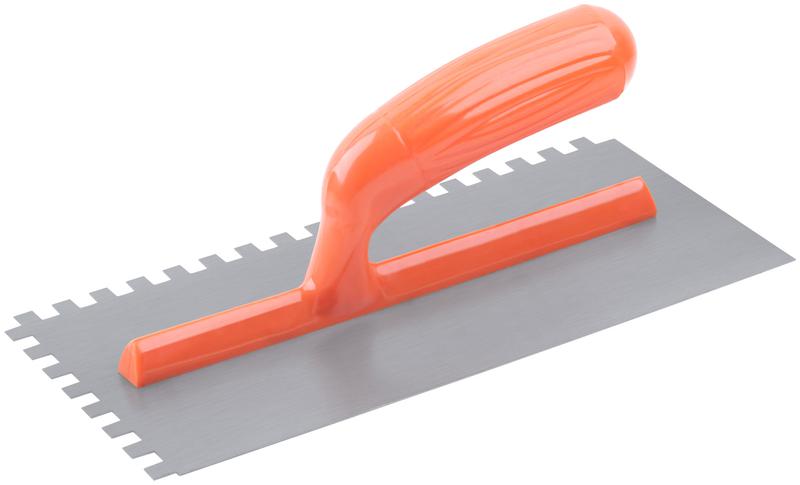  Гладилка зубчатая 280х130мм зуб 8х8мм пластик. ручка стальная КУРС 05138 фото в каталоге от BTSprom.by