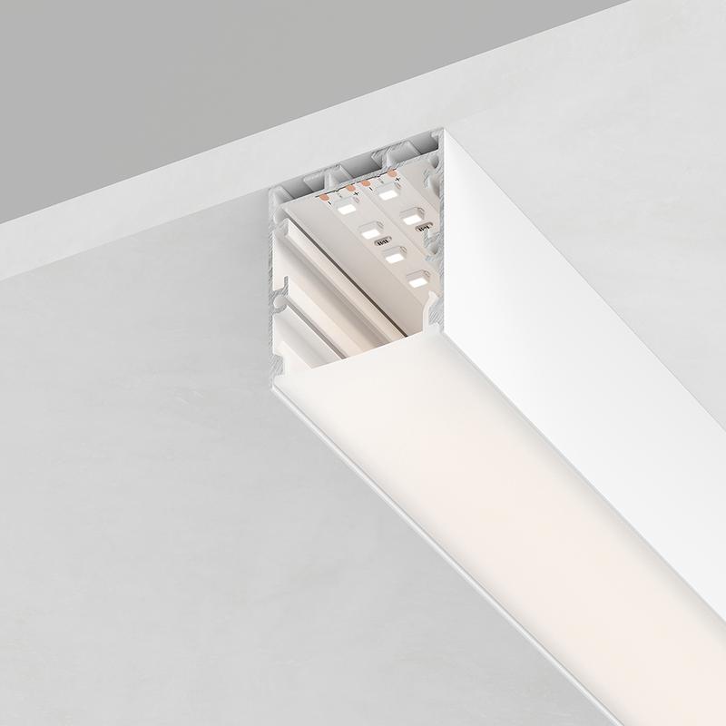 профиль алюминиевый cab256 накладной "линии света"(35х35) бел. 2м (в компл 2 заглушки 4 крепежа) feron 10372 от BTSprom.by