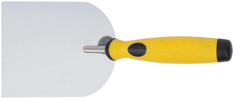  Мастерок нержавеющий мягкая ручка профи "лопатка" 100мм FIT 05083 фото в каталоге от BTSprom.by