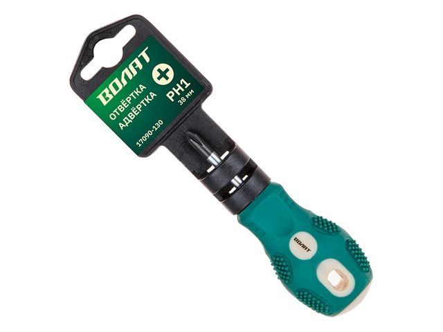 отвертка "+" №1  38мм ph волат (крестовая phillips, двухкомп. рукоятка anti-slip) 17090-130 от BTSprom.by