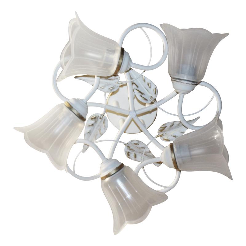  Светильник "Бонни" 151 (плафон П0472) НПБ 01-5х60-153 Е27 ИУ бел. зол. Элетех 1005404779 фото в каталоге от BTSprom.by