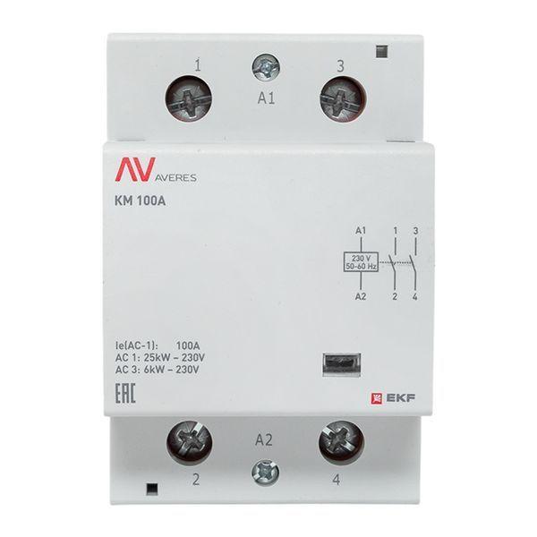  Контактор модульный КМ 100А 2NО 230В AC (3 мод.) AVERES EKF km-av-3-100-20-230V фото в каталоге от BTSprom.by