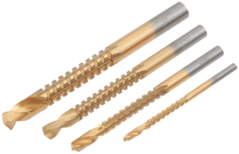  Сверло-фреза универсальное 3/5/6/8мм титановое покрытие набор 4шт FIT 36414 фото в каталоге от BTSprom.by