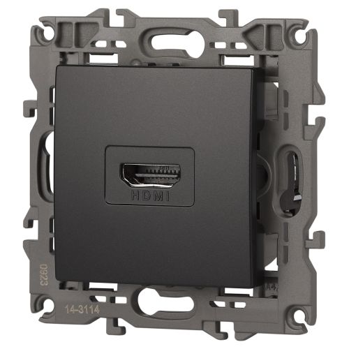  Розетка 14-3114-05 HDMI Elegance антрацит ЭРА Б0034336 фото в каталоге от BTSprom.by