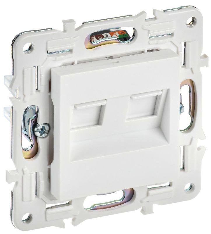 розетка компьютерная двойн. rj45 кат.5e skandy sk-k03w арктич. бел. iek sk-k20-1-k01 от BTSprom.by
