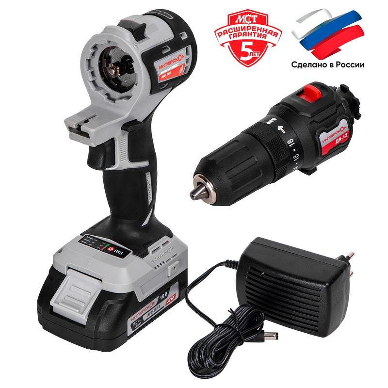  Набор инструмента МультиМакс 18 (модуль привода ММ-18В модуль дрели ДА-13 2 АКБ 2.0А.ч заряд. устр. МультиБОКС) ИНТЕРСКОЛ 755.2.1.44 фото в каталоге от BTSprom.by