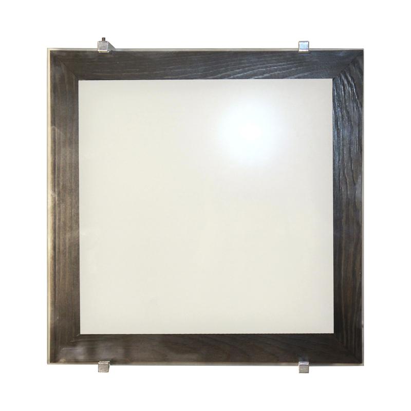  Светильник НПБ 09-2х40-001 "Полесье" 300х300 М94 бел. /корпус венге /держатель хром (инд. упак.) Элетех 1005205889 фото в каталоге от BTSprom.by