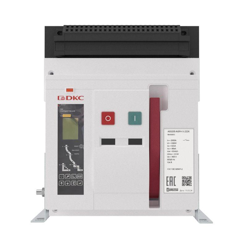  Выключатель автоматический воздушный AGS12S 3Р 1250 А 80кА расцепитель 3H фиксированный вертик. подключение YON AGS12S-N3FV-6-000K фото в каталоге от BTSprom.by