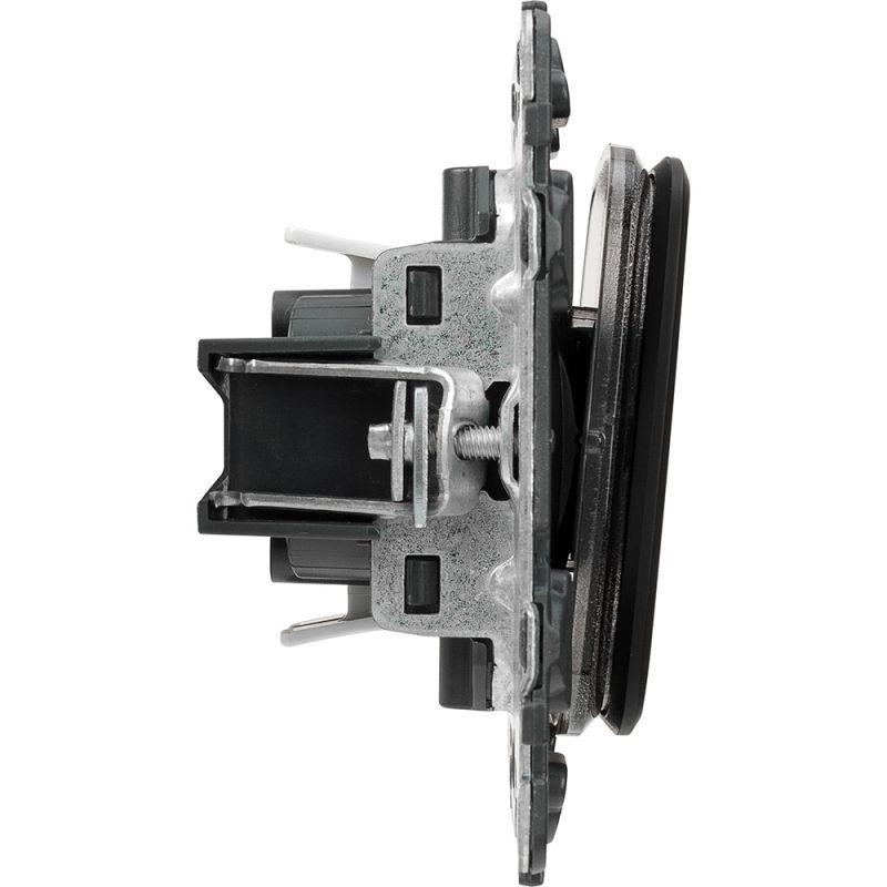  Переключатель 1-кл. СП Valena Allure 10А IP20 250В 10AX с лицев. панелью безвинтов. зажимы механизм антрацит Leg 752916 фото в каталоге от BTSprom.by