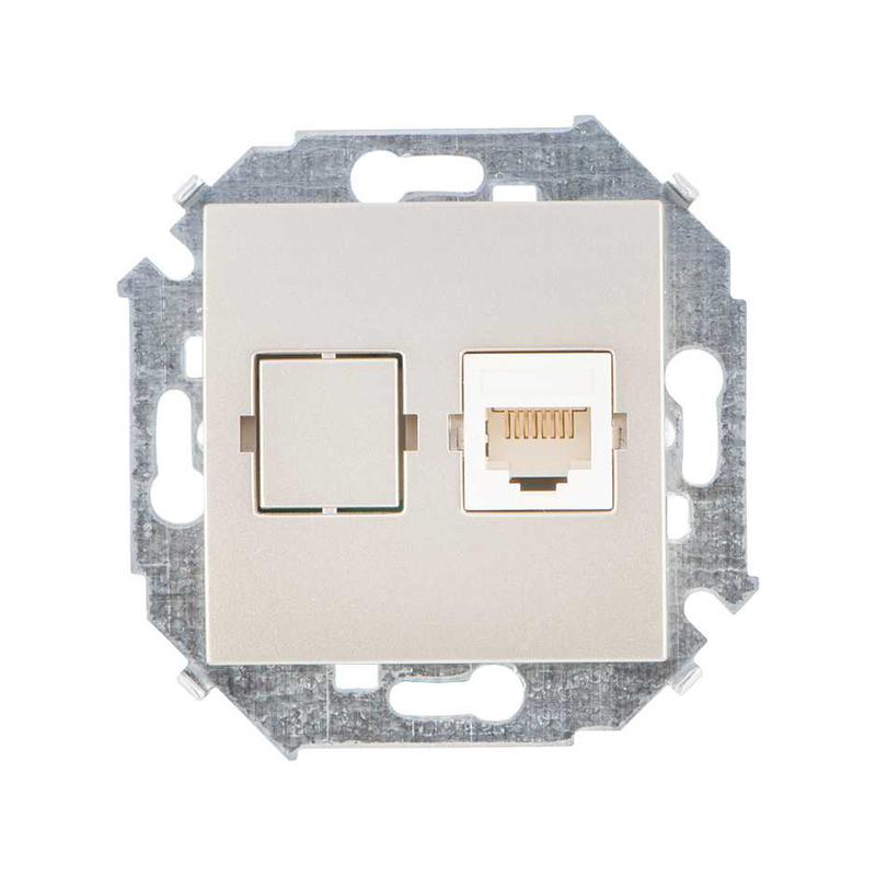 розетка компьютерная сп simon 15 rj45 кат.5e systimax механизм шампань simon 1591598-034 от BTSprom.by