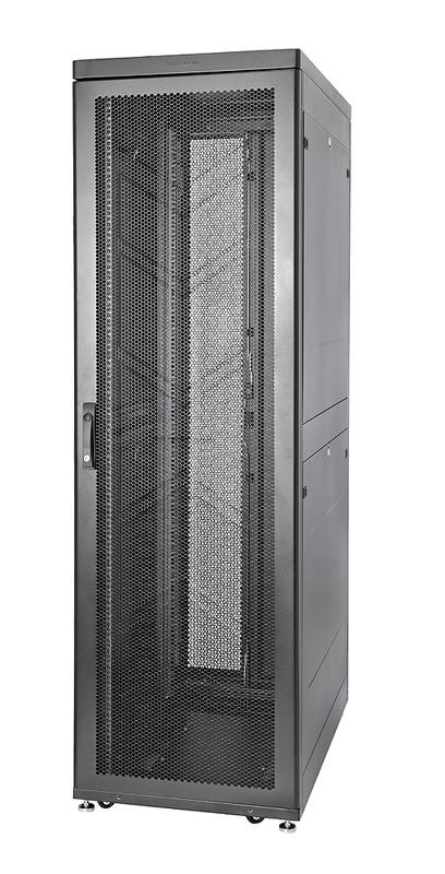 шкаф rackcenter d9000 42u 600х1200 передн. дверь перфорир. одностворчат.; задн. дверь перфорир. двухстворчат. черн. eurolan 60f-42-6c-94bl от BTSprom.by
