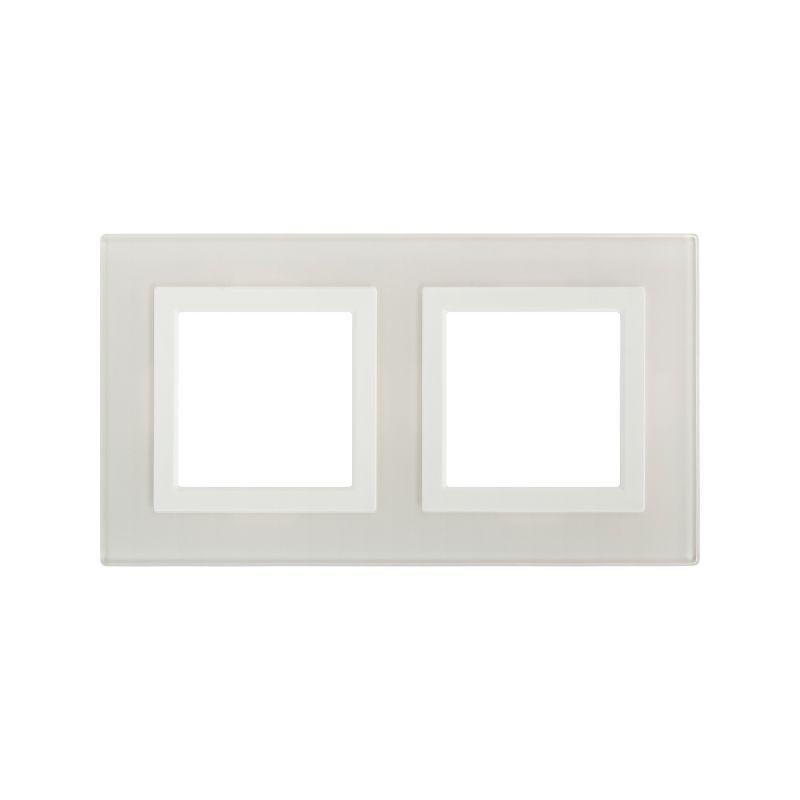 рамка 2-м 4мод. avanti натуральн. стекло бел. dkc 4400824 от BTSprom.by