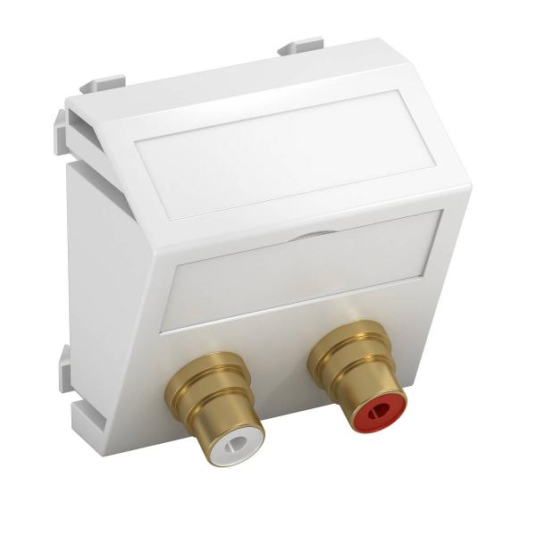 рамка modul45 мультимедийная audio-cinch mts-2r f rw1 бел. obo 6105078 от BTSprom.by