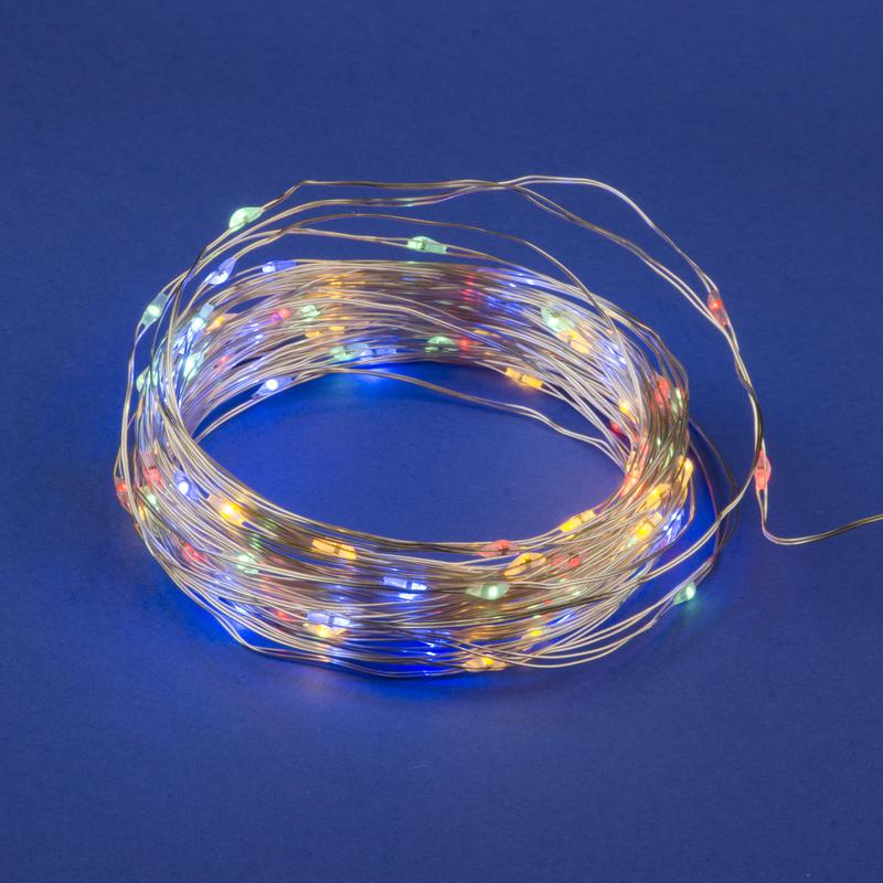 гирлянда led на батарейках uld-s1000-100/scb/3aa multi ip20 dew 3aa (не в/к) "роса" 10м 100 диодов разноцвет. провод медн. uniel ul-00005483 от BTSprom.by