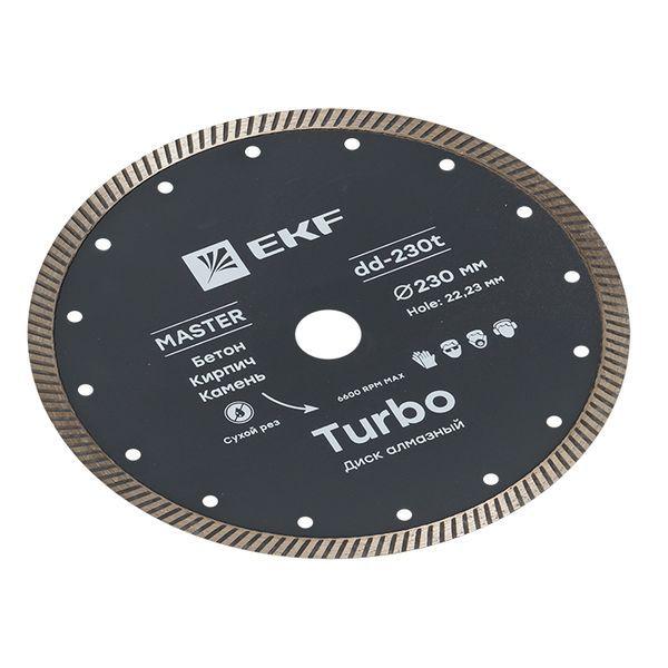  Диск алмазный Turbo 230х22.23мм Master EKF dd-230t фото в каталоге от BTSprom.by