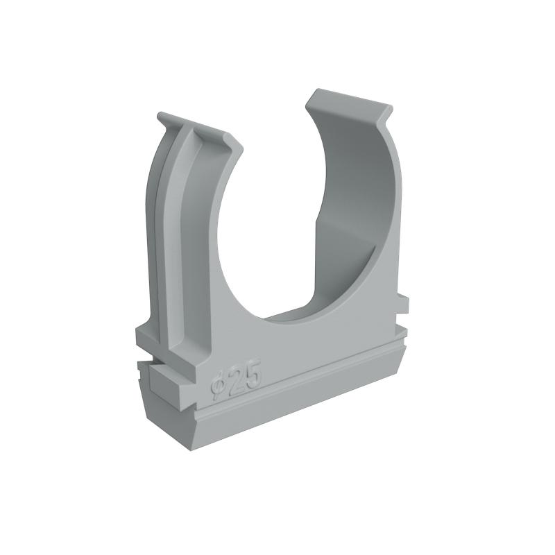 крепеж-клипса для пластик. труб d25мм сер. (уп.100шт) км lo67226 от BTSprom.by