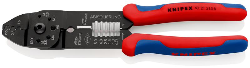 пресс-клещи для резки и зачистки кабеля 3 гнезда knipex kn-9721215b от BTSprom.by