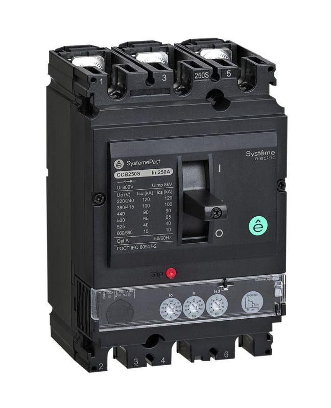 выключатель автоматический systemepact ccb100 36ка 3p3d s2.2 100а рычаг se spc100f10022l3df от BTSprom.by
