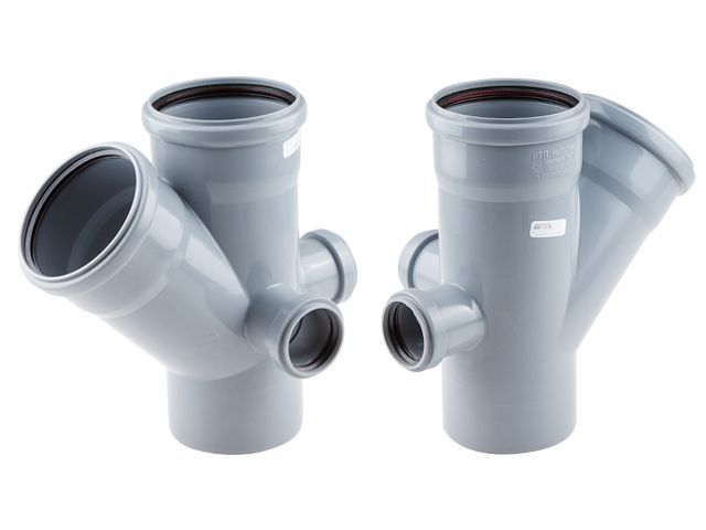 крестовина двухпл. вк 110/110х45/50/50 правая, тыл ртп (для внутренней канализации) (ростурпласт) 36535 от BTSprom.by