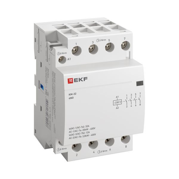 контактор модульный км 32а 4nо (3 мод.) ekf km-3-32-40 от BTSprom.by
