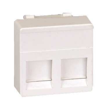 адаптер на 2 rj45(12) коннектора широкий шторки simon27 сер. 27486-37 от BTSprom.by