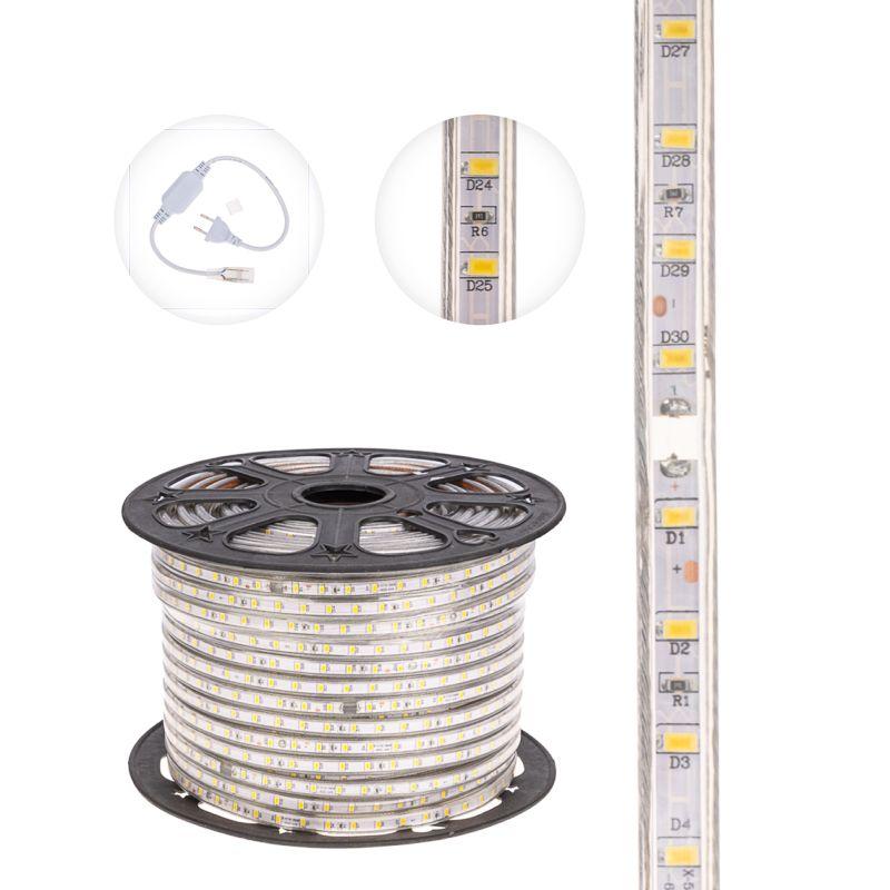  Лента светодиодная SMD5730 6.5x13мм 60LED/м 220В IP67 бел. (уп.100м) Neon-Night 142-701 фото в каталоге от BTSprom.by