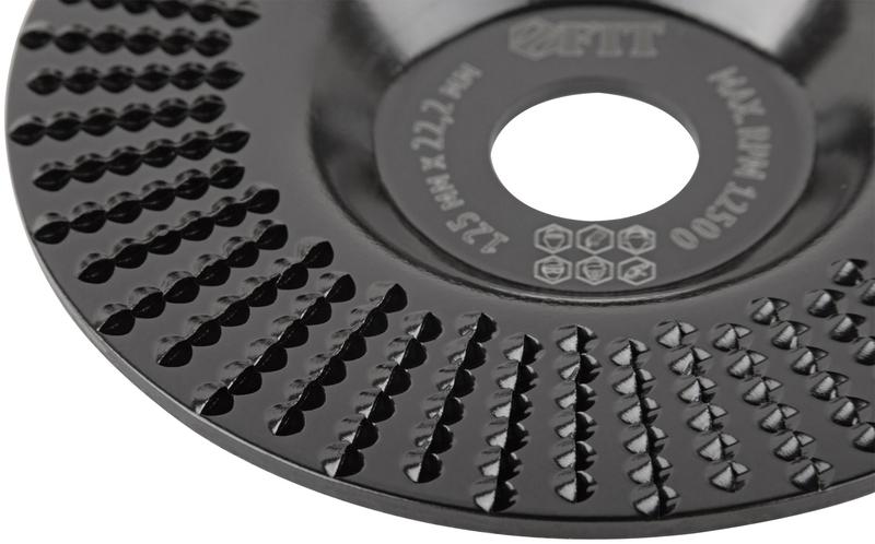  Диск обдирочный по дереву плоский посадочный диаметр 22.2мм 125мм средняя насечка FIT 39528 фото в каталоге от BTSprom.by