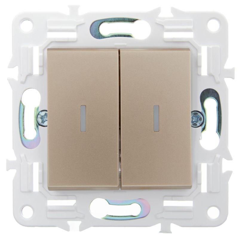  Выключатель 2-кл. SKANDY 10А SK-V09Sa с индикацией песочн. IEK SK-V20-1-10-K98 фото в каталоге от BTSprom.by