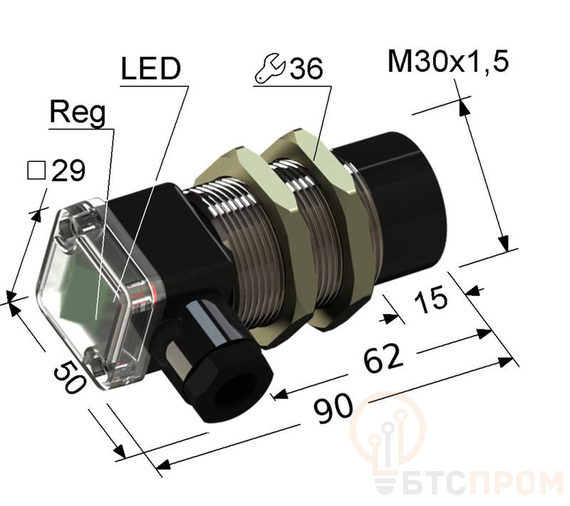 Выключатель бесконтактный PS2RT-30M90-15N84-B (ВБ2ЧТ.30М.90.15.8.4.В) МЕГА-К A8010-80088276 фото в каталоге от BTSprom.by  Выключатель бесконтактный PS2RT-30M90-15N84-B (ВБ2ЧТ.30М.90.15.8.4.В) МЕГА-К A8010-80088276 фото в каталоге от BTSprom.by