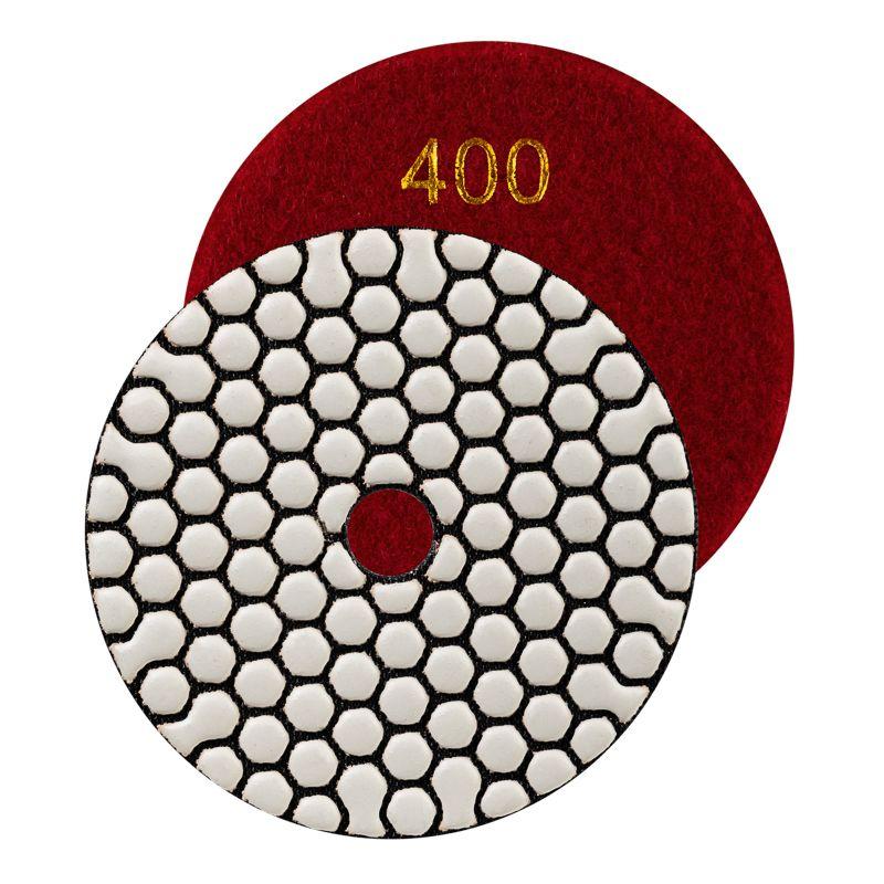 круг алмазный гибкий шлифовальный черепашка 100мм p400 сухое шлифование kranz kr-90-0324 от BTSprom.by