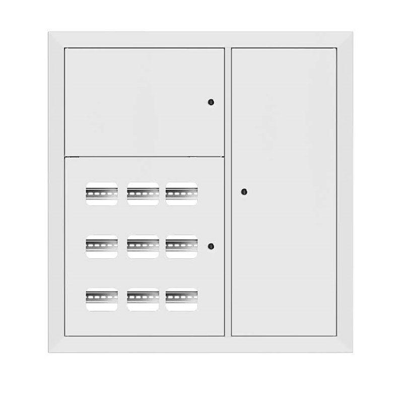 щит этажный 9кв. ral9003 3 окна в ряд по гориз. (1000х950х150) proxima ekf mb29-v-9-ral9003-1 от BTSprom.by