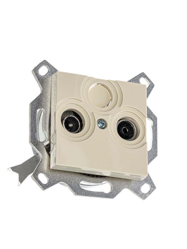  Розетка телевизионная проходная TV/R Levit 7дБ сл. кость ABB 2CHH083607A6017 фото в каталоге от BTSprom.by