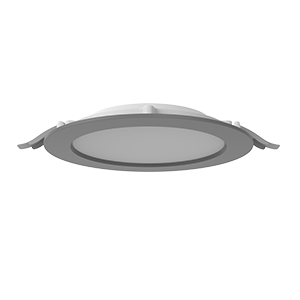 светильник светодиодный dl-01 slim 200мм 30вт 3000к 221x40мм ip65/40 круглый встраив. аварийный автономный постоянного действия с опаловым рассеив. ral7045 сер. муар varton v1-rf-70084-10a00-6503030 от BTSprom.by