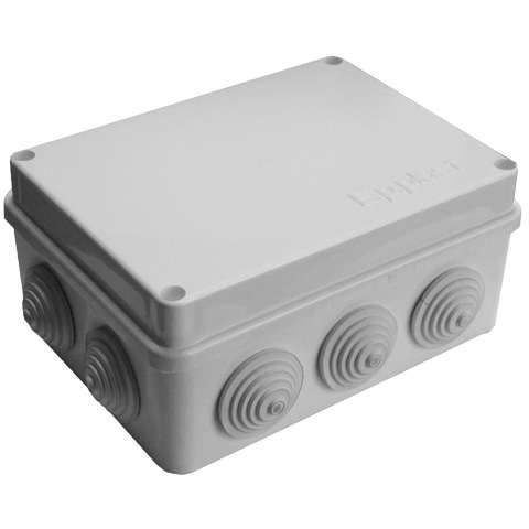 коробка распределительная оп 150х110х70мм ip54 10 выходов 10 гермовводов. крышка на винтах сер. epplast 210314 от BTSprom.by