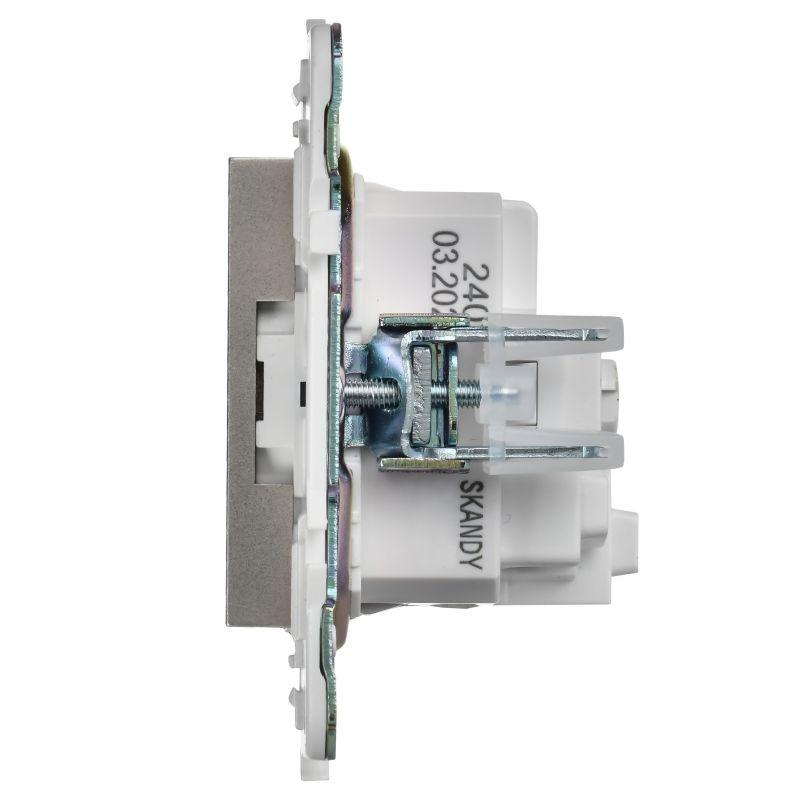  Розетка SKANDY 16А с заземл. без защ. шторок SK-R05Sh шампань IEK SK-R11-16-K37 фото в каталоге от BTSprom.by