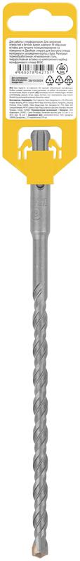  Бур по бетону SDS PLUS профи W-образная вставка двойная спираль 8х210мм FIT 32814 фото в каталоге от BTSprom.by