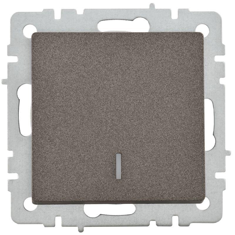  Выключатель 1-кл. СП BRITE ВС10-1-1-БрТБ 10А с индик. механизм бронза IEK BR-V10-1-10-K45 фото в каталоге от BTSprom.by